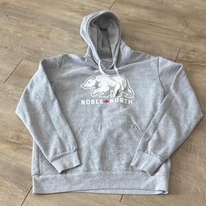 Noble North Unisex Hoodie Size Small Heathered Grey